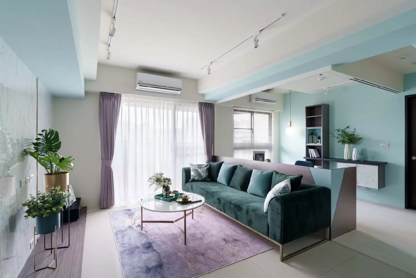 現(xiàn)代北歐風(fēng)格效果圖賞析 漸變藍的純凈空間