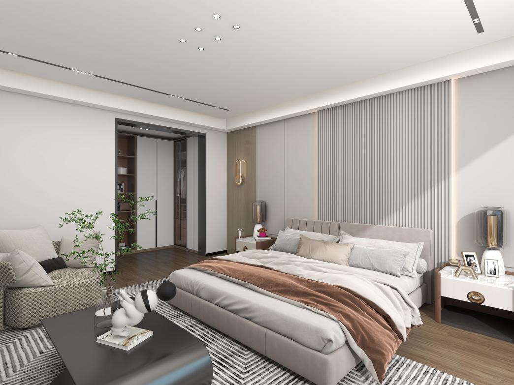 龍湖九里晴川-現(xiàn)代簡約-臥室設(shè)計(jì)效果圖